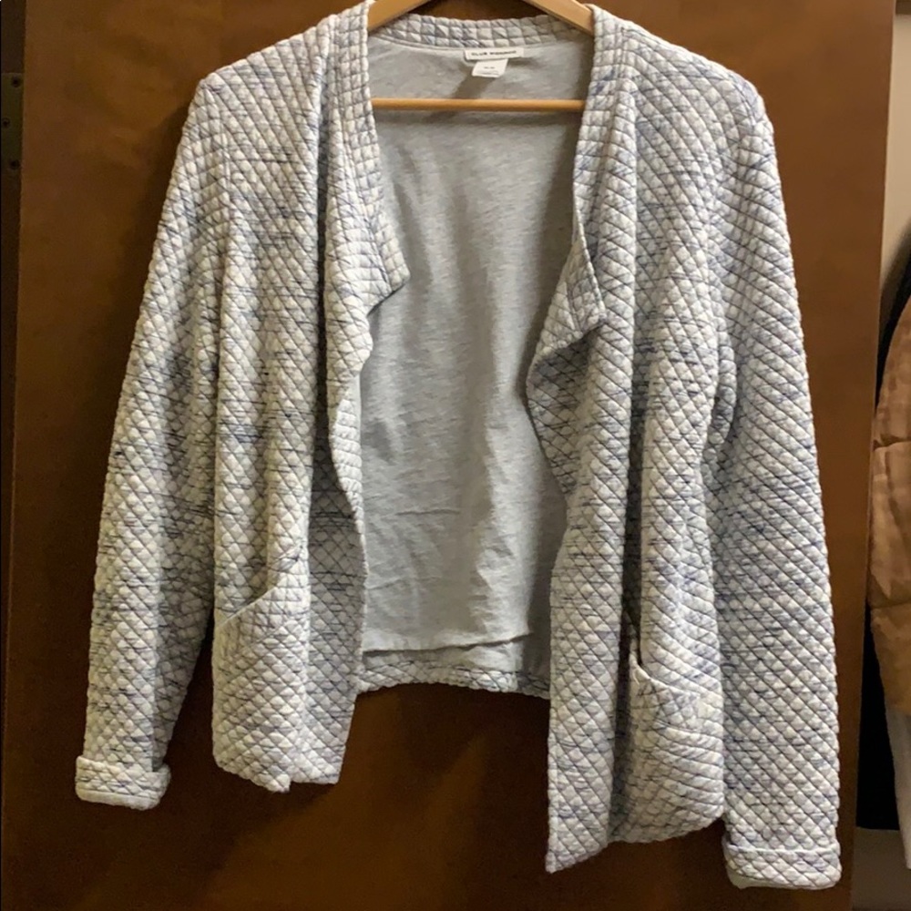 Club Monaco jersey quilted bomber jacket
